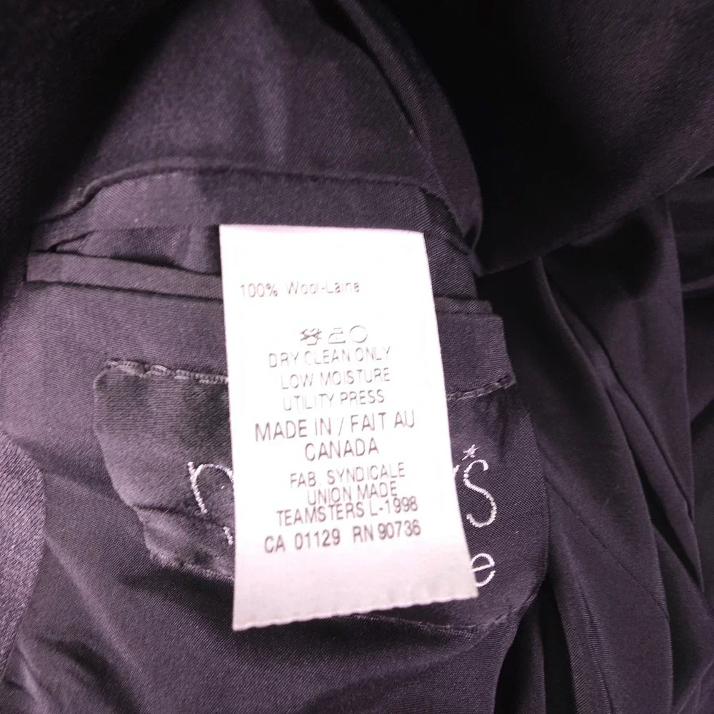Ralph Lauren 44L 36x32 2pc Pant Suit Charcoal Pleated Cuffed Wool